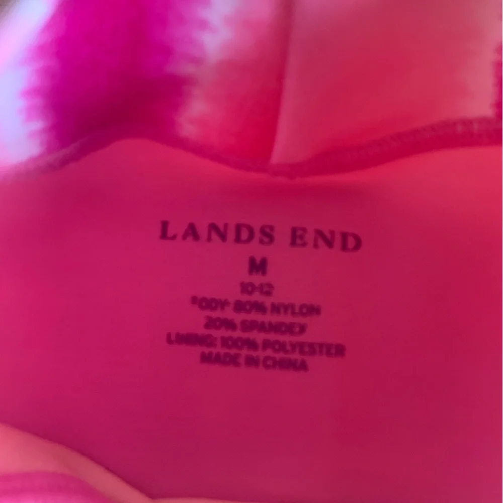 Lands End Tye Dye Rashguard Long Sleeve Pink Girls‎ Medium Preloved